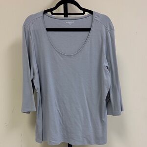 Eileen Fisher Women's Light Gray Blouse